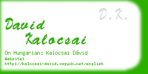 david kalocsai business card