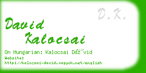 david kalocsai business card